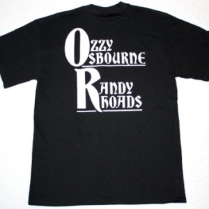 OZZY OSBOURNE RANDY RHOADS NEW BLACK T-SHIRT