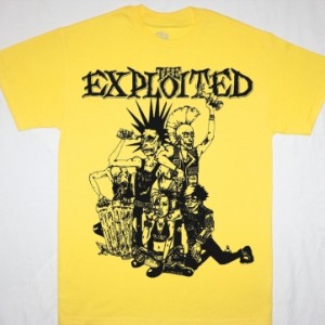 THE EXPLOITED PUNK CREW NEW YELLOW T-SHIRT