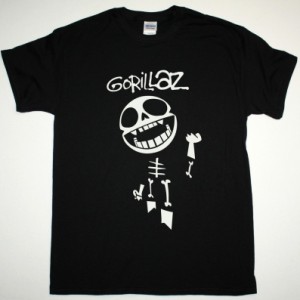 GORILLAZ BONES NEW BLACK T SHIRT