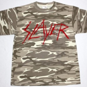 SLAYER BLOODY LOGO NEW RARE SAND CAMOUFLAGE T-SHIRT