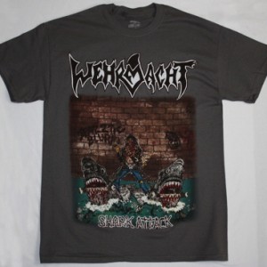 WEHRMACHT SHARK ATTACK'87 NEW GREY T-SHIRT
