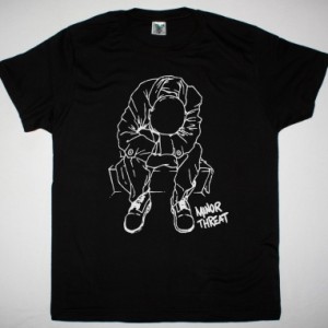 MINOR THREAT OUTLINE NEW BLACK T SHIRT