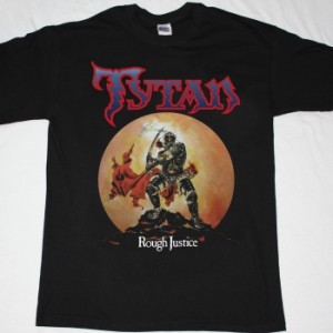 TYTAN ROUGH JUSTICE 1985 NEW BLACK T-SHIRT
