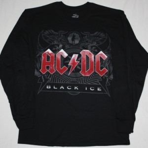 AC DC BLACK ICE  AC/DC NEW BLACK LONG SLEEVE T-SHIRT