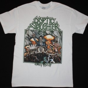 CRYPTIC SLAUGHTER MONEY TALKS 1987 THRASH NEW WHITE T-SHIRT