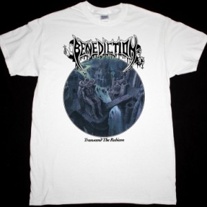 BENEDICTION TRANSCEND THE RUBICON NEW WHITE T-SHIRT