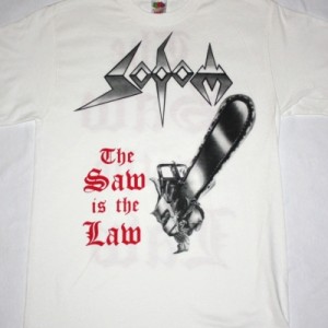 SODOM THE SAW IS THE LAW '91 NEW WHITE T-SHIRT