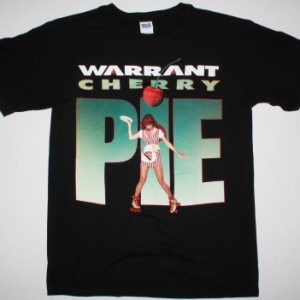 WARRANT CHERRY PIE 1990 NEW BLACK T-SHIRT