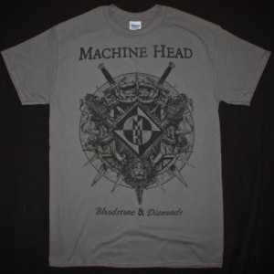 MACHINE HEAD BLOODSTONE & DIAMONDS 2014  NEW GREY T-SHIRT