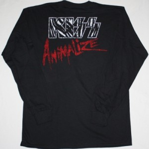 KISS ANIMALIZE '84 NEW BLACK LONG SLEEVE T-SHIRT
