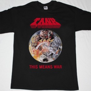 TANK THIS MEANS WAR 1983 NEW BLACK T-SHIRT
