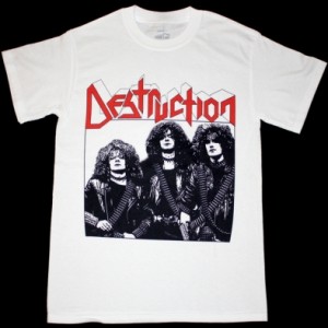 DESTRUCTION BAND NEW WHITE T-SHIRT
