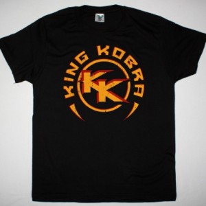 KING KOBRA LOGO NEW BLACK T SHIRT