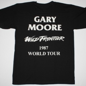 GARY MOORE WILD FRONTIER'87 NEW BLACK T-SHIRT