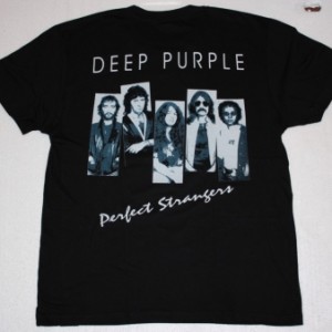 DEEP PURPLE PERFECT STRANGERS'84 NEW BLACK T-SHIRT