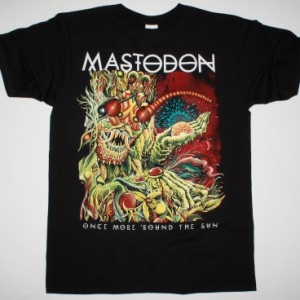 MASTODON ONCE MORE 'ROUND THE SUN TOUR 2014 NEW BLACK T-SHIRT