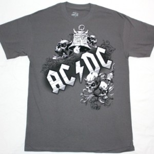 AC DC BELLS AC/DC NEW GREY T-SHIRT