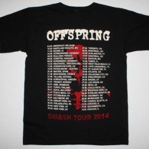 THE OFFSPRING SMASH TOUR 2014 NEW BLACK T-SHIRT