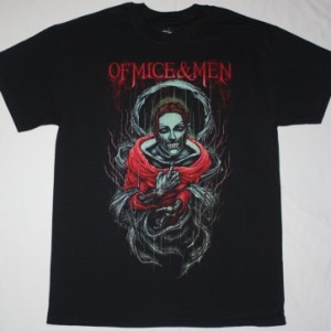 OF MICE & MEN RAIN GIRL NEW BLACK T-SHIRT