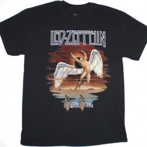 LED ZEPPELIN SWAN SONG NEW BLACK T-SHIRT
