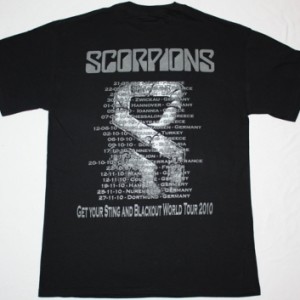 SCORPIONS STING IN THE TAIL TOUR 2010  NEW BLACK T-SHIRT