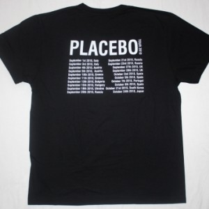 PLACEBO TOUR 2010 BRIAN MOLKO NEW BLACK T-SHIRT