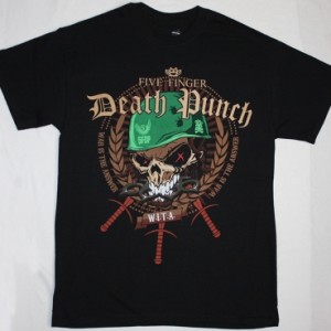 FIVE FINGER DEATH PUNCH WAR IS THE ANSWER LOGO NEW BLACK T-SHIRT