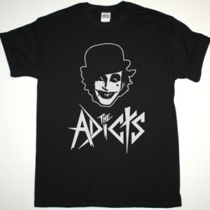 THE ADICTS JOKER NEW BLACK T-SHIRT