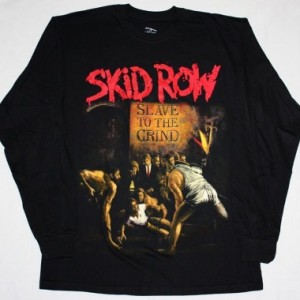 SKID ROW SLAVE TO THE GRIND '91 NEW BLACK LONG SLEEVE T-SHIRT