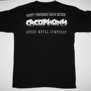 CACOPHONY SPEED METAL SYMPHONY MARTY FRIEDMAN JASON BECKER NEW BLACK T-SHIRT