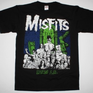 MISFITS EARTH A.D. / WOLFS BLOOD 83 NEW BLACK T-SHIRT