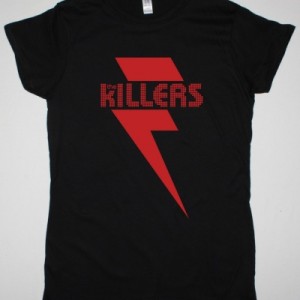 THE KILLERS RED BOLT BLACK LADY T SHIRT