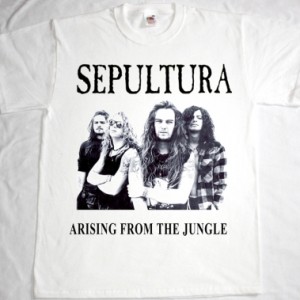 SEPULTURA ARISING FROM THE JUNGLE  NEW WHITE T-SHIRT