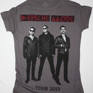 DEPECHE MODE BAND DELTA MACHINE TOUR 2013 NEW LADY GREY/CHARCOAL T-SHIRT