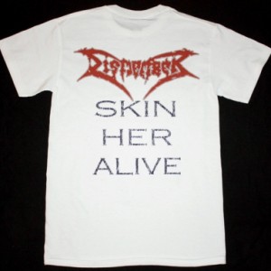 DISMEMBER SKIN HER ALIVE'91 NEW WHITE T-SHIRT