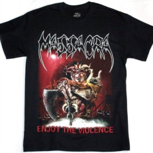 MASSACRA ENJOY THE VIOLENCE NEW BLACK T-SHIRT