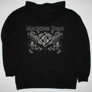 MACHINE HEAD BLOODSTONE AND DIAMONDS NEW BLACK ZIPPED HOODIE