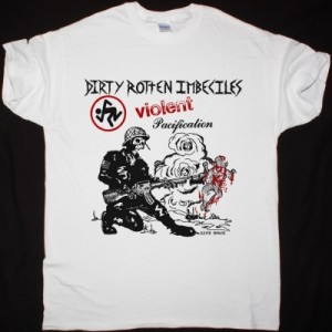 D.R.I. VIOLENT PACIFICATION NEW WHITE T SHIRT