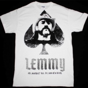 LEMMY MOTORHEAD JUMBO PRINT NEW WHITE T-SHIRT