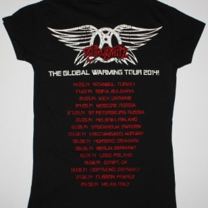 AEROSMITH AEROFORCE ONE TOUR DATES 2014 NEW BLACK LADY T-SHIRT