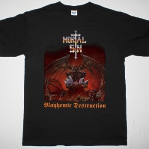 MORTAL SIN MAYHEMIC DESTRUCTION'86 NEW BLACK T-SHIRT