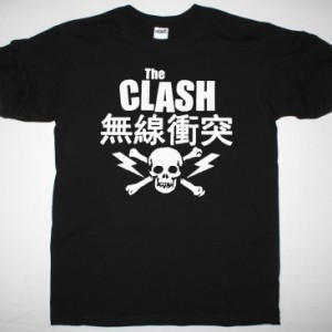 THE CLASH JAPANESE SKULL NEW BLACK T-SHIRT