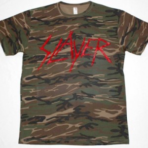 SLAYER BLOODY LOGO NEW RARE MILITARY CAMOUFLAGE T-SHIRT