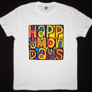 HAPPY MONDAYS LOGO WHITE T-SHIRT