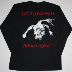 BRUCE DICKINSON ACCIDENT AT BIRTH'97 NEW BLACK LONG SLEEVE T-SHIRT