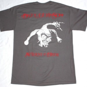 BRUCE DICKINSON ACCIDENT AT BIRTH'97 NEW GREY CHARCOAL T-SHIRT