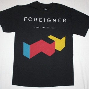 FOREIGNER AGENT PROVOCATEUR '84 NEW BLACK T-SHIRT