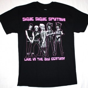 SIGUE SIGUE SPUTNIK 21ST CENTURY GENERATION X NEW BLACK T-SHIRT