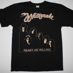 WHITESNAKE READY AN' WILLING 80 NEW BLACK T-SHIRT