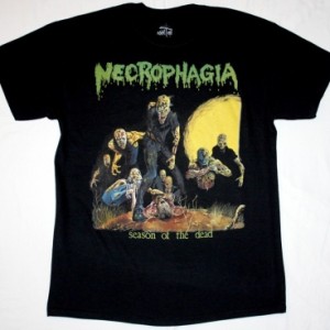 NECROPHAGIA SEASON OF THE DEAD '87 NEW BLACK T-SHIRT